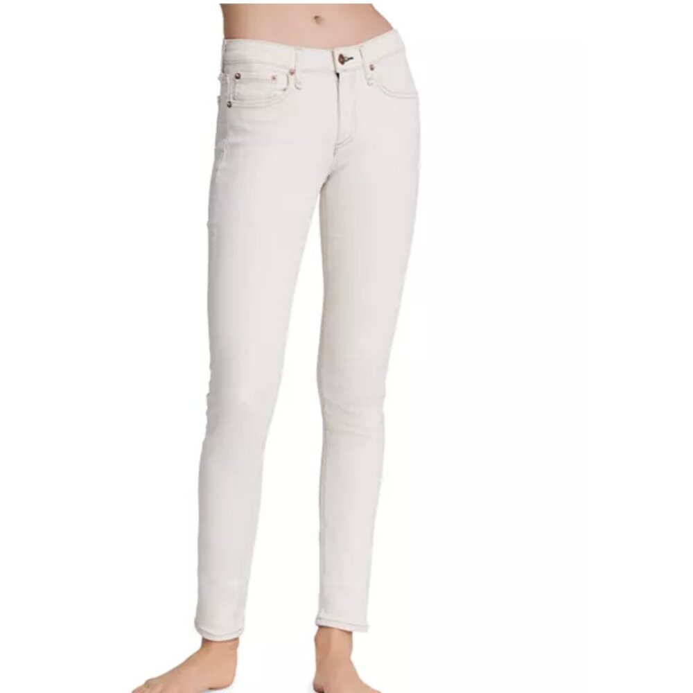 rag & bone Cate Mid Rise Ankle Skinny Jeans in Ecru Size 25 - NWT - Picture 9 of 9